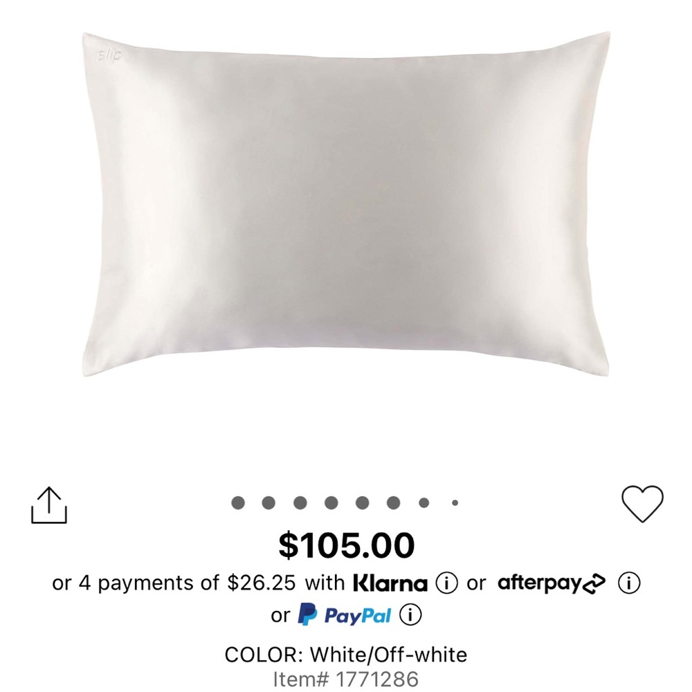 Slip Silk White Pillowcase